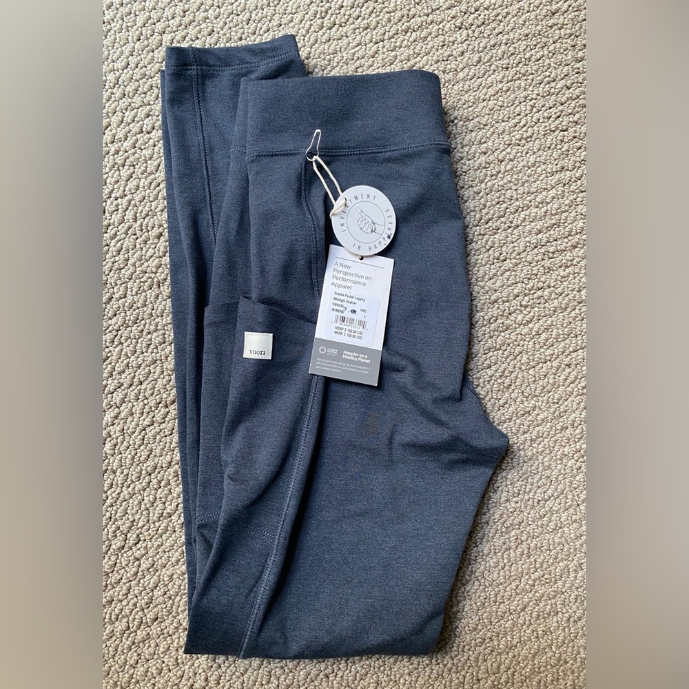 Vuori Granite Pocket Legging - Color: Midnight Heather - Size: Small - NEW